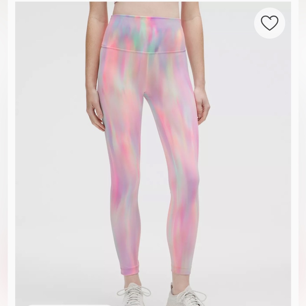 lululemon Wunder Train High Rise 25” Leggings in‎ Psychedelic Prism Colorway